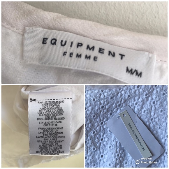 NWT Equipment eyelet lace shift dress - Picture 7 of 8